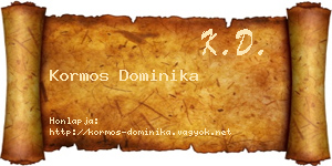 Kormos Dominika névjegykártya